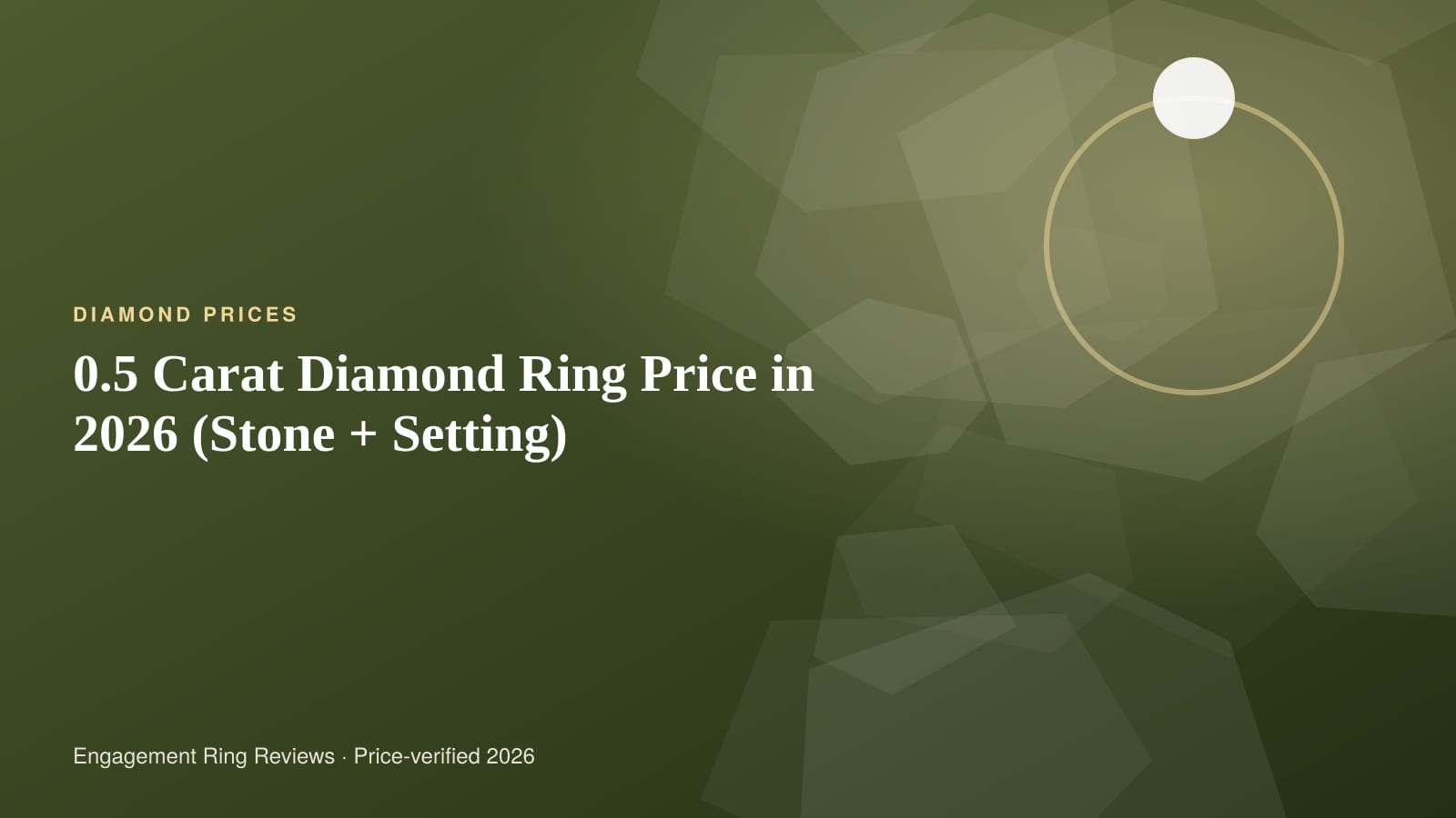0.5 carat diamond engagement ring with a solitaire setting