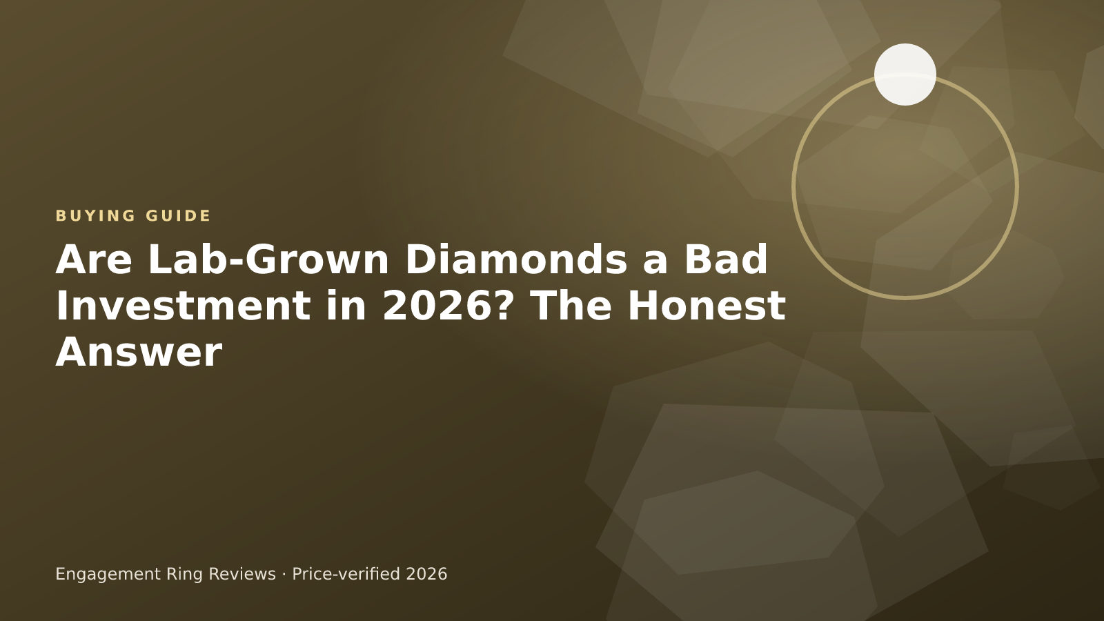 Round lab-grown diamond beside a natural diamond in a jewelry setting