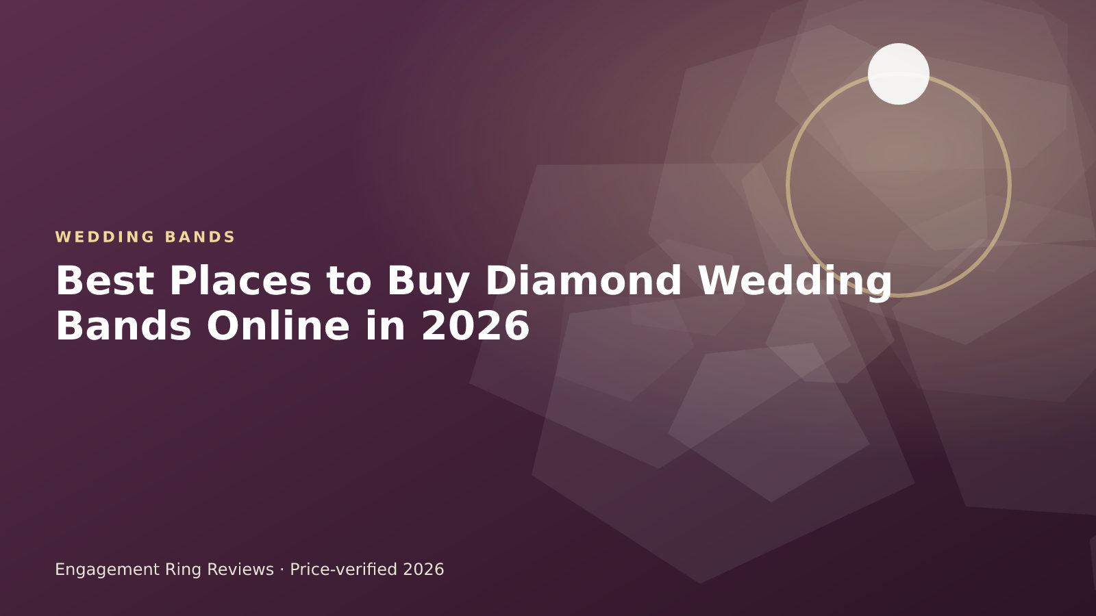 Close-up of a diamond wedding band beside an engagement ring