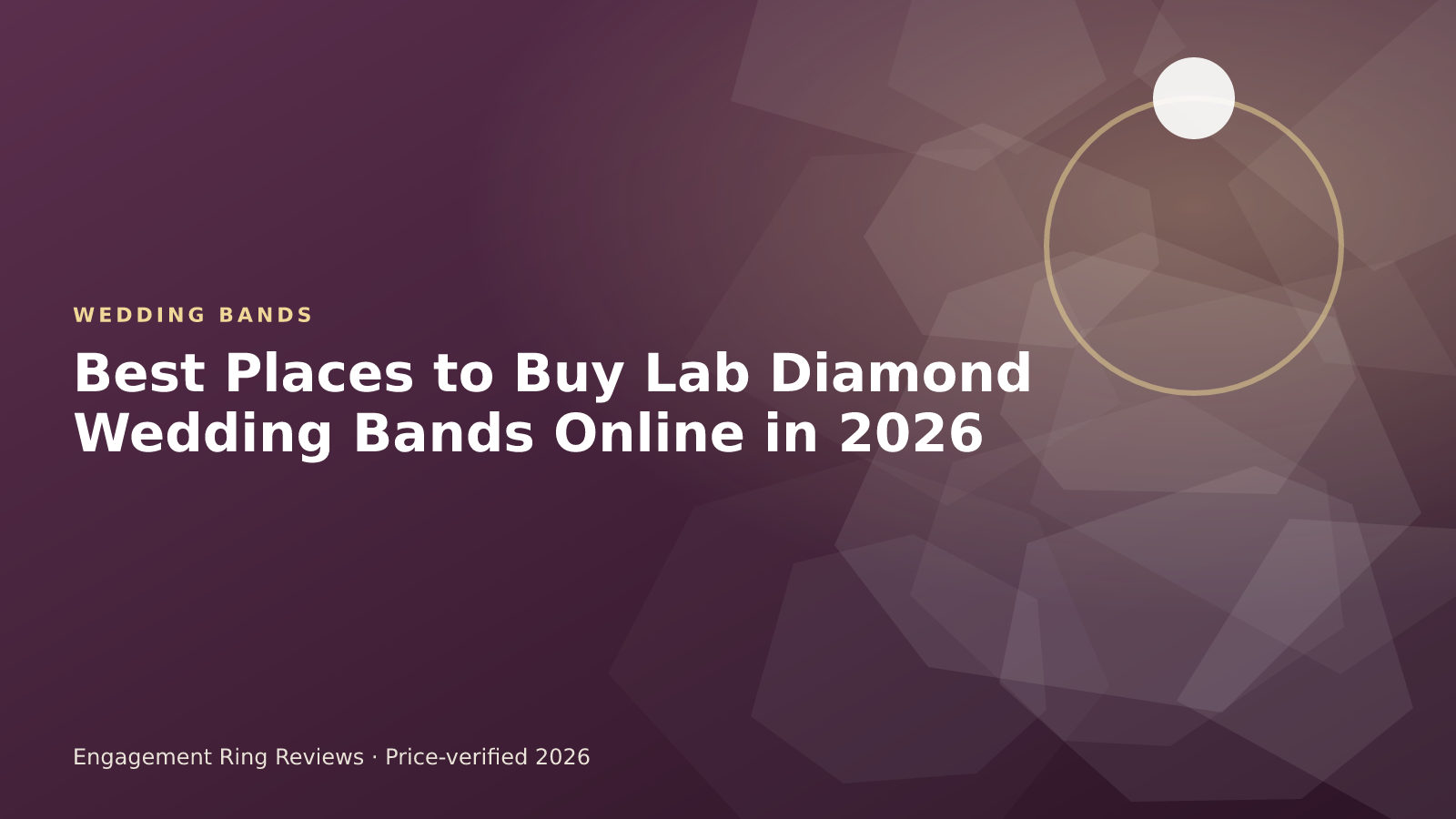 Lab diamond wedding band displayed beside an engagement ring