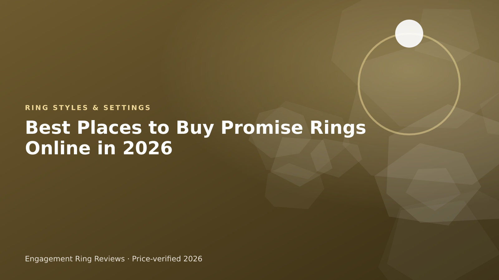 Diamond promise rings in gold settings displayed online