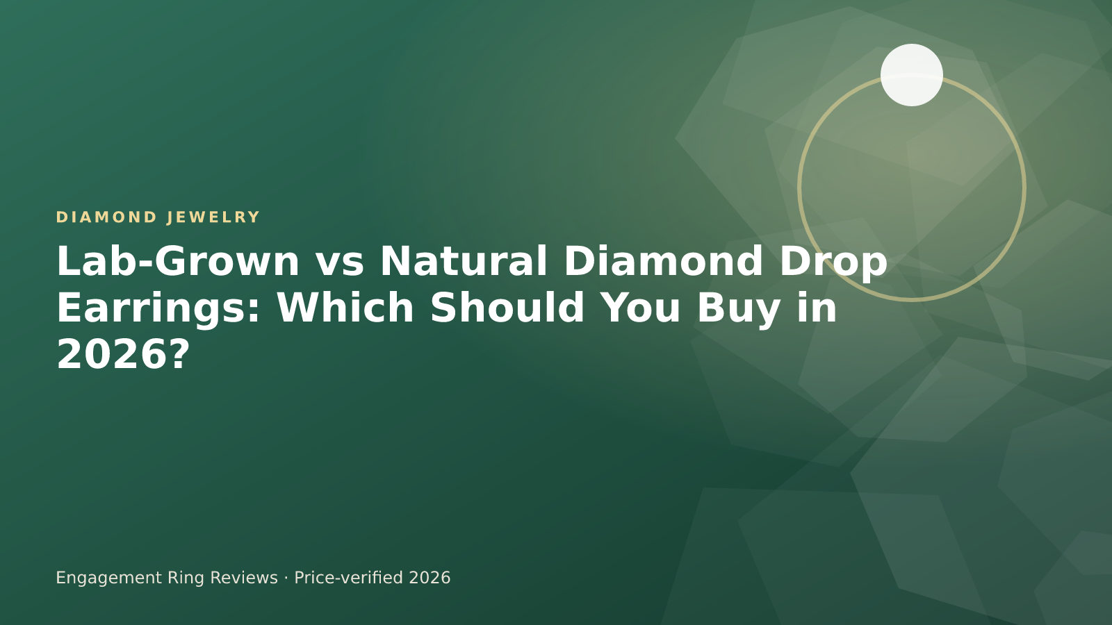 Lab-grown and natural diamond drop earrings shown side by side