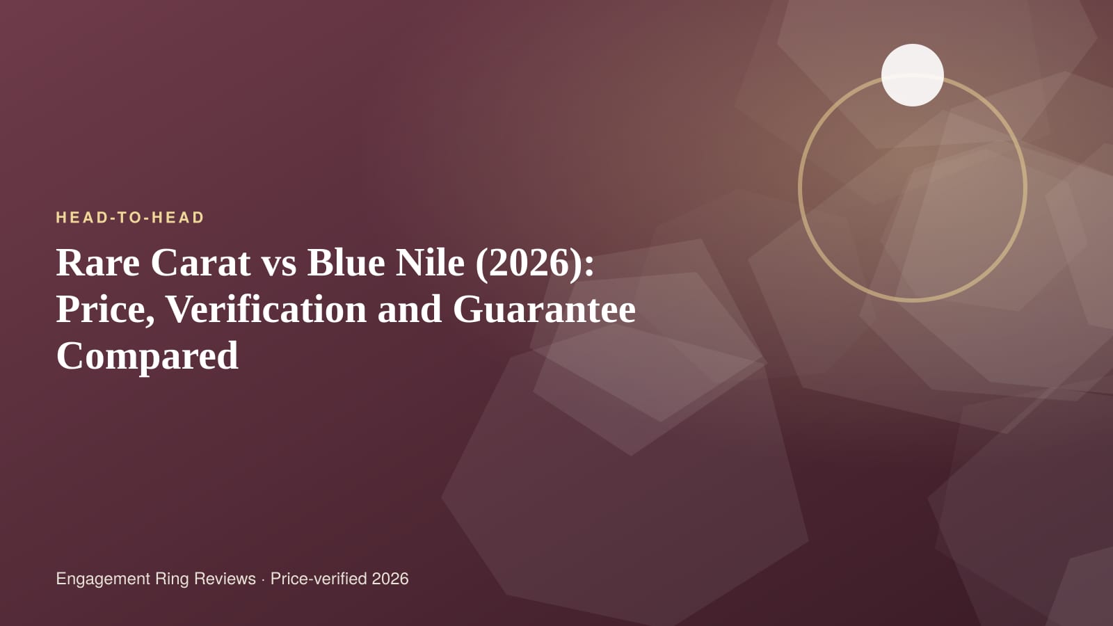 Rare Carat and Blue Nile compared on identical certified diamonds
